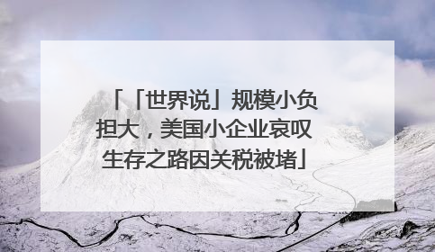 「世界说」规模小负担大，美国小企业哀叹生存之路因关税被堵