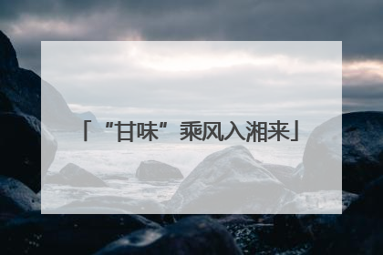 “甘味”乘风入湘来