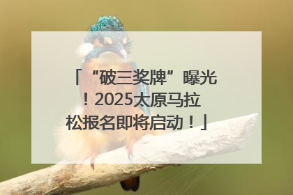 “破三奖牌”曝光！2025太原马拉松报名即将启动！