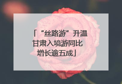 “丝路游”升温 甘肃入境游同比增长逾五成