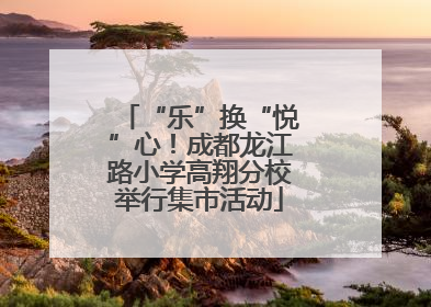 “乐”换“悦”心！成都龙江路小学高翔分校举行集市活动