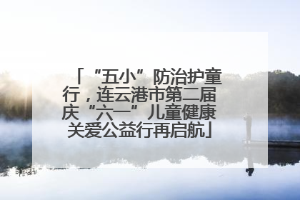 “五小”防治护童行，连云港市第二届庆“六一”儿童健康关爱公益行再启航