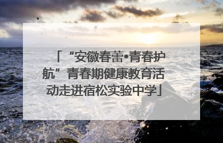 “安徽春蕾•青春护航”青春期健康教育活动走进宿松实验中学