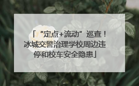 “定点+流动”巡查！冰城交警治理学校周边违停和校车安全隐患