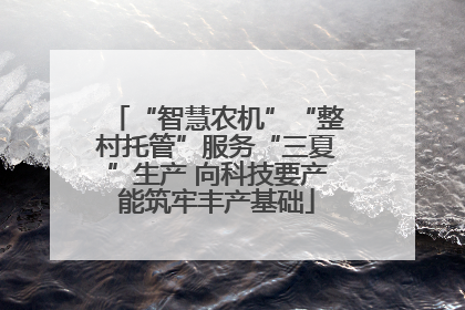 “智慧农机”“整村托管”服务“三夏”生产 向科技要产能筑牢丰产基础