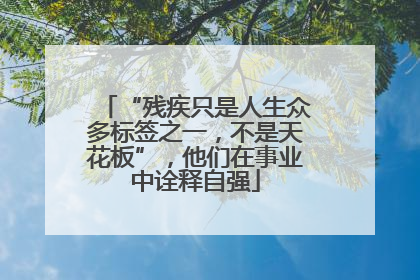 “残疾只是人生众多标签之一，不是天花板”，他们在事业中诠释自强