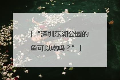 “深圳东湖公园的鱼可以吃吗？”