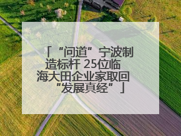 “问道”宁波制造标杆 25位临海大田企业家取回“发展真经”