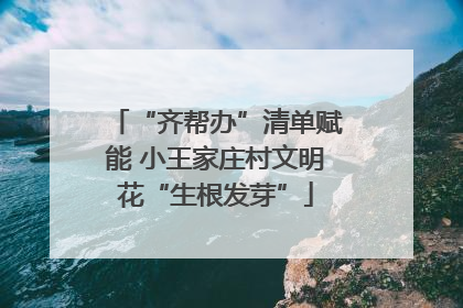 “齐帮办”清单赋能 小王家庄村文明花“生根发芽”