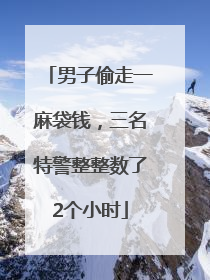 男子偷走一麻袋钱，三名特警整整数了2个小时
