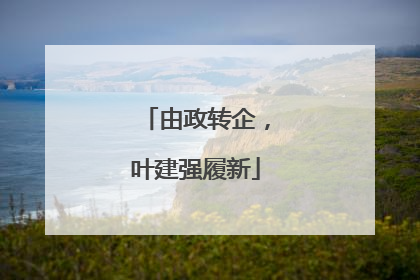 由政转企，叶建强履新