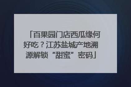 百果园门店西瓜缘何好吃？江苏盐城产地溯源解锁“甜蜜”密码