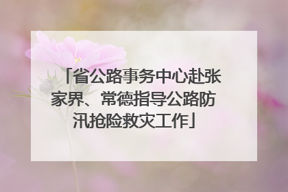 省公路事务中心赴张家界、常德指导公路防汛抢险救灾工作