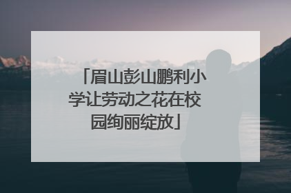 眉山彭山鹏利小学让劳动之花在校园绚丽绽放