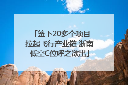 签下20多个项目 拉起飞行产业链 浙南低空C位呼之欲出