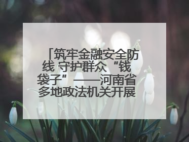 筑牢金融安全防线 守护群众“钱袋子”——河南省多地政法机关开展防范非法金融活动普法宣传活动