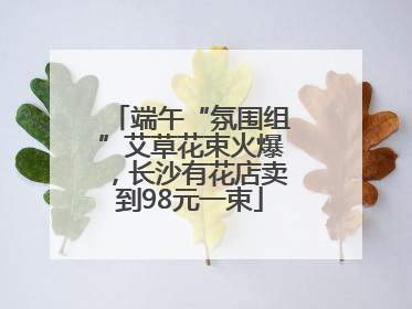 端午“氛围组”艾草花束火爆，长沙有花店卖到98元一束