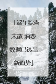 端午粽香未散 消费数据已透出新趋势