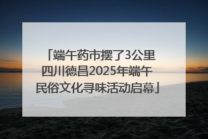 端午药市摆了3公里 四川德昌2025年端午民俗文化寻味活动启幕