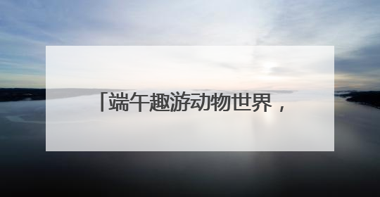 端午趣游动物世界，“粽享”量级欢乐