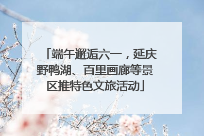 端午邂逅六一，延庆野鸭湖、百里画廊等景区推特色文旅活动