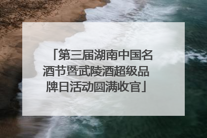 第三届湖南中国名酒节暨武陵酒超级品牌日活动圆满收官
