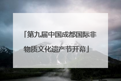 第九届中国成都国际非物质文化遗产节开幕