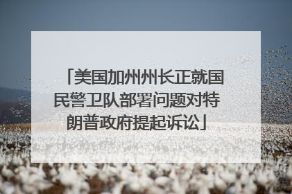 美国加州州长正就国民警卫队部署问题对特朗普政府提起诉讼