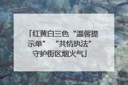 红黄白三色“温馨提示单” “共情执法”守护街区烟火气