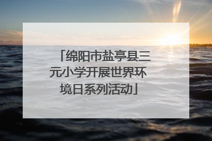 绵阳市盐亭县三元小学开展世界环境日系列活动