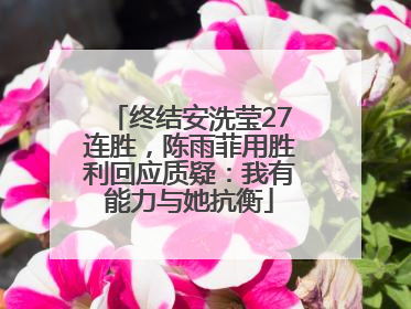 终结安洗莹27连胜，陈雨菲用胜利回应质疑：我有能力与她抗衡