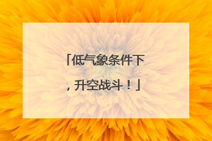 低气象条件下，升空战斗！