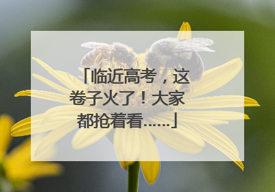 临近高考，这卷子火了！大家都抢着看……