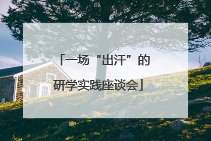 一场“出汗”的研学实践座谈会