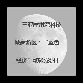 三亚崖州湾科技城高新区：“蓝色经济”动能澎湃
