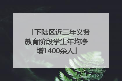 下陆区近三年义务教育阶段学生年均净增1400余人