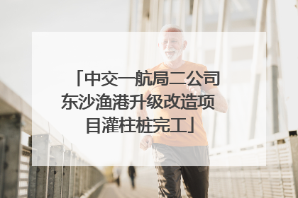 中交一航局二公司东沙渔港升级改造项目灌柱桩完工