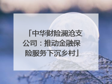 中华财险澜沧支公司：推动金融保险服务下沉乡村