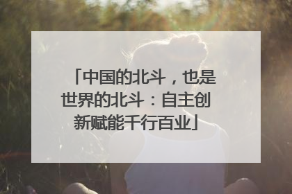 中国的北斗，也是世界的北斗：自主创新赋能千行百业