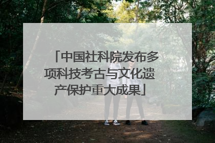 中国社科院发布多项科技考古与文化遗产保护重大成果