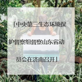 中央第三生态环境保护督察组督察山东省动员会在济南召开