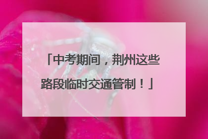 中考期间，荆州这些路段临时交通管制！