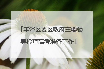 丰泽区委区政府主要领导检查高考准备工作
