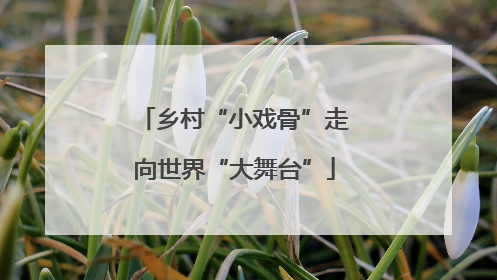 乡村“小戏骨”走向世界“大舞台”