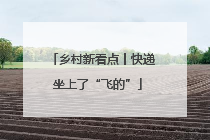 乡村新看点丨快递坐上了“飞的”