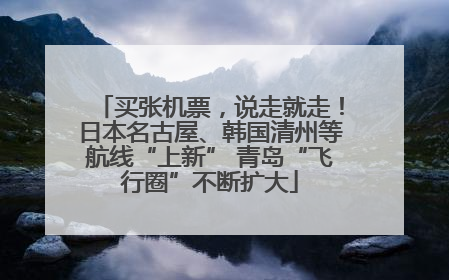 买张机票，说走就走！日本名古屋、韩国清州等航线“上新” 青岛“飞行圈”不断扩大