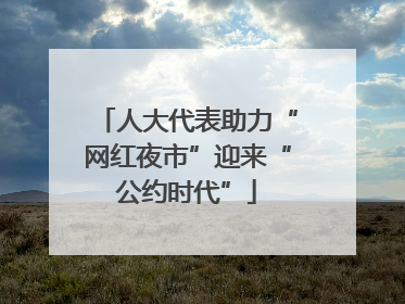 人大代表助力“网红夜市”迎来“公约时代”