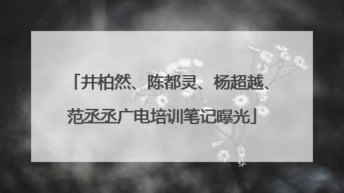 井柏然、陈都灵、杨超越、范丞丞广电培训笔记曝光