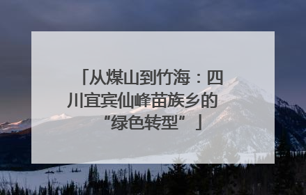 从煤山到竹海：四川宜宾仙峰苗族乡的“绿色转型”