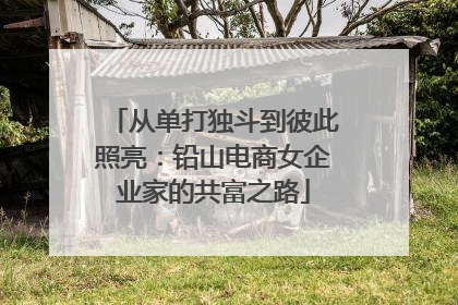 从单打独斗到彼此照亮：铅山电商女企业家的共富之路